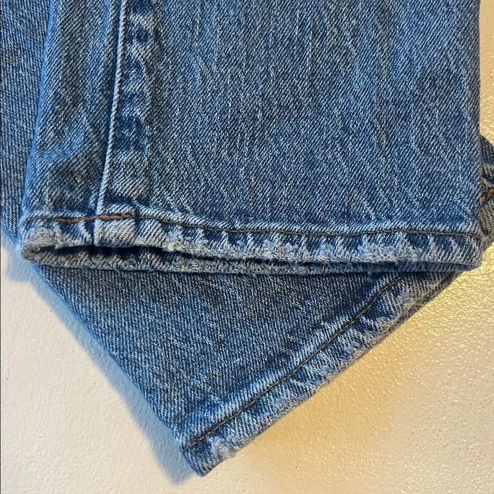 Madewell Ainsdale Wash Mid-Rise Perfect Vintage Jean Knee-Rip Edition Size 24 - Picture 5 of 6